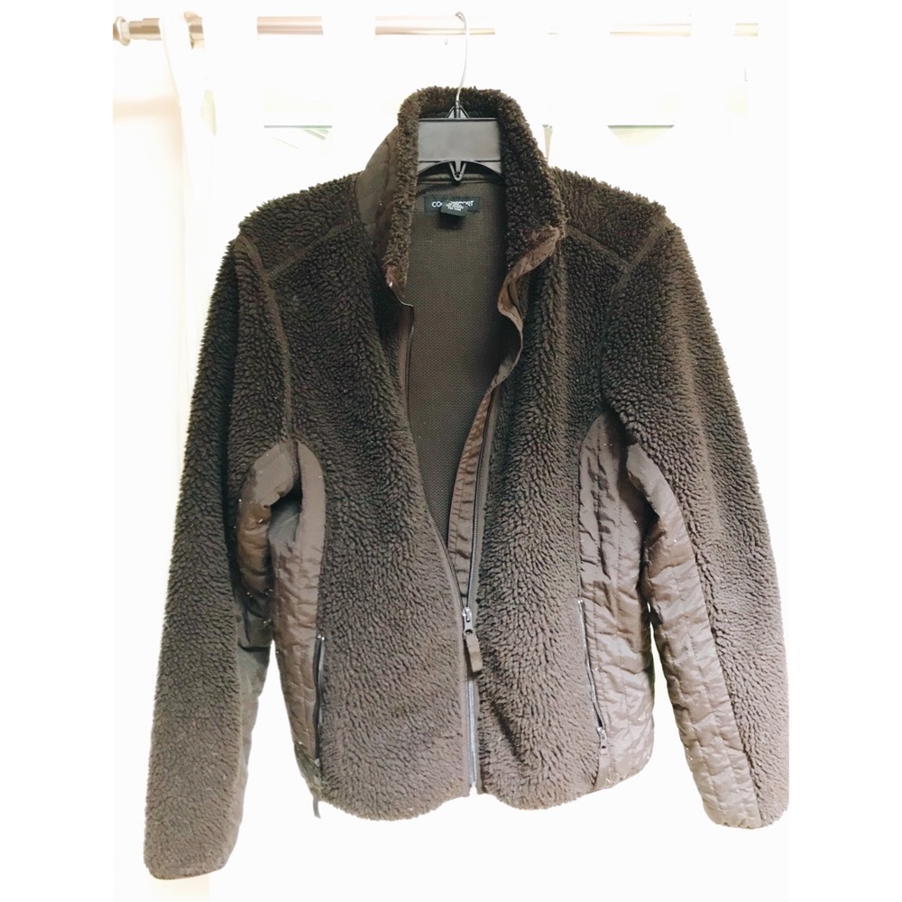 nubby fleece zip up